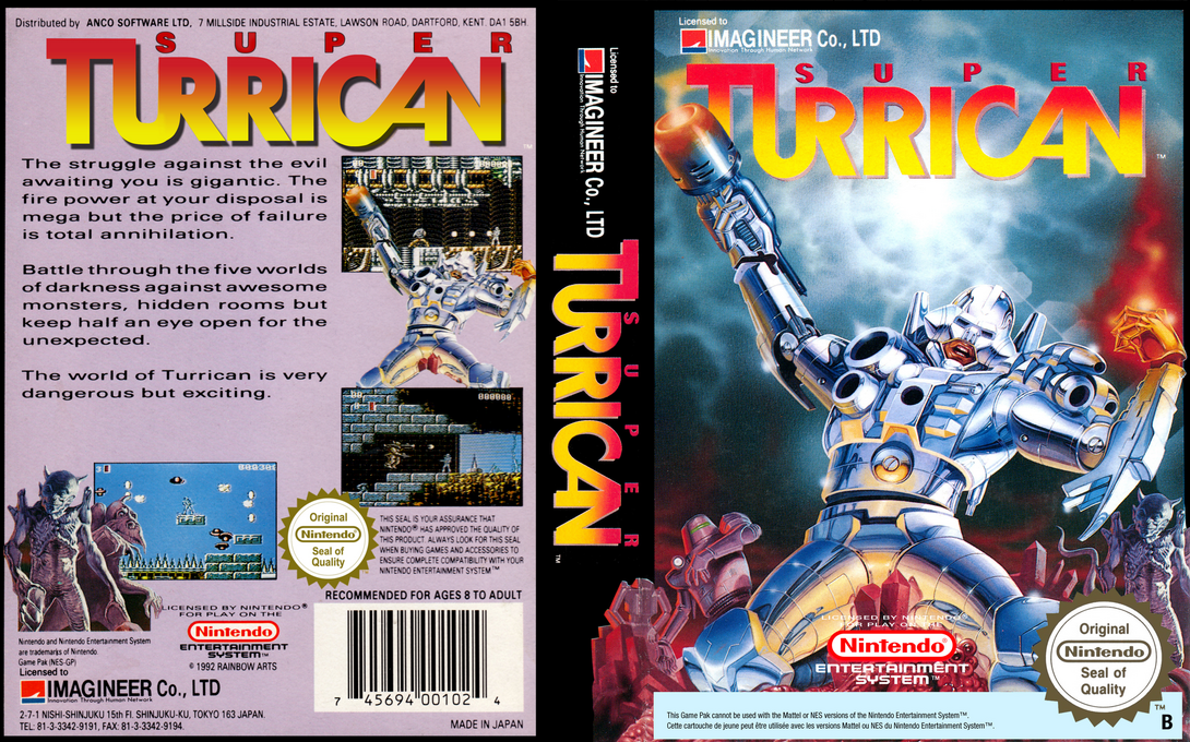 Super Turrican — box-texture (EU)