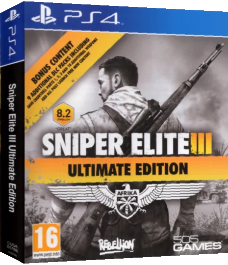 Sniper Elite 3 - Afrika - Ultimate Edition — box-3D (EU)