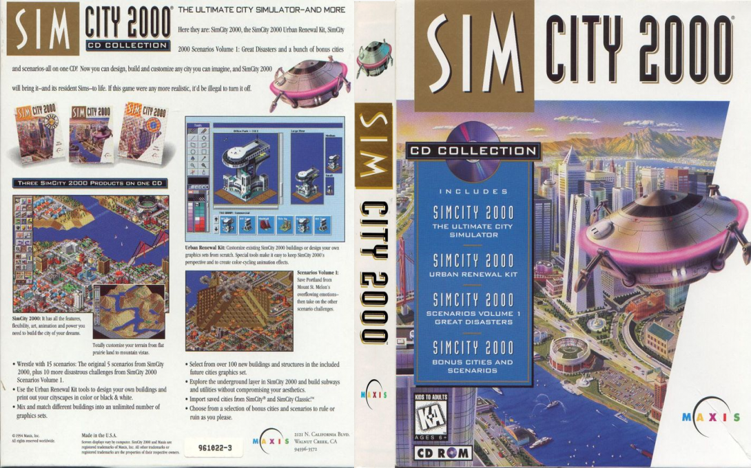 SimCity 2000 — box-texture (US)