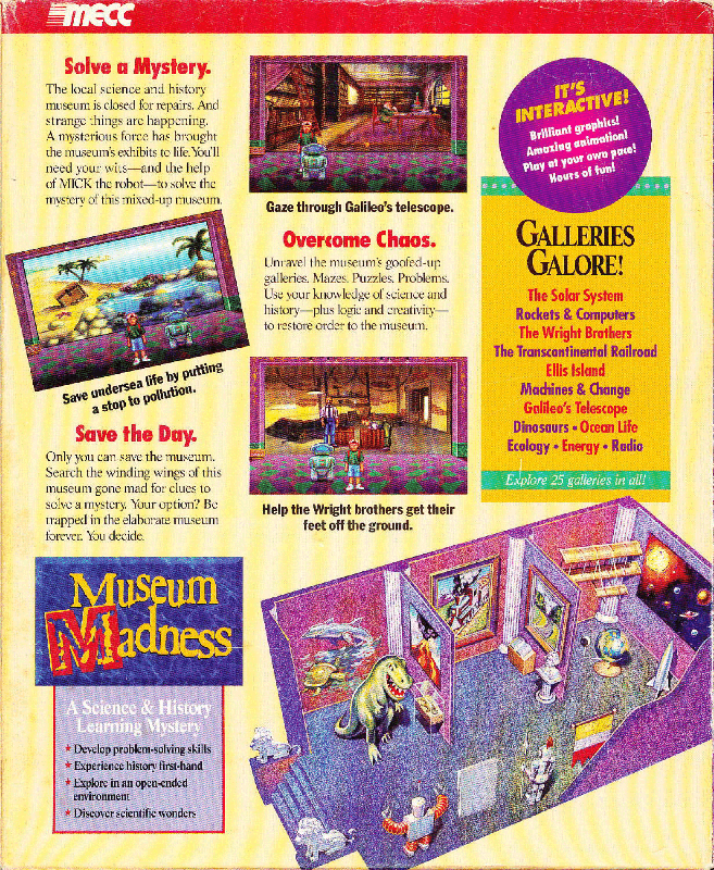 Museum Madness — box-2D-back (US)