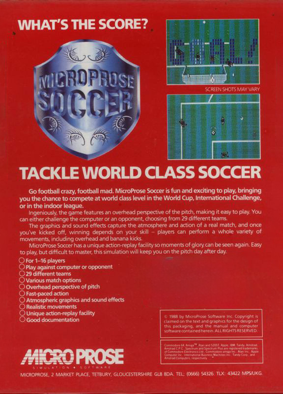 MicroProse Soccer — box-2D-back (EU)