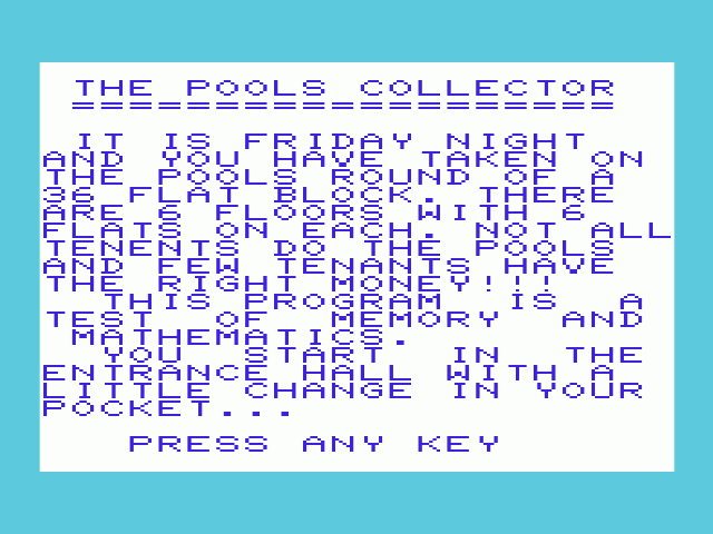 The Pools Collector — sstitle (WOR)