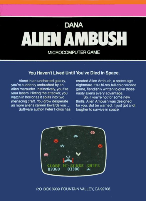 Alien Ambush — box-2D-back (US)