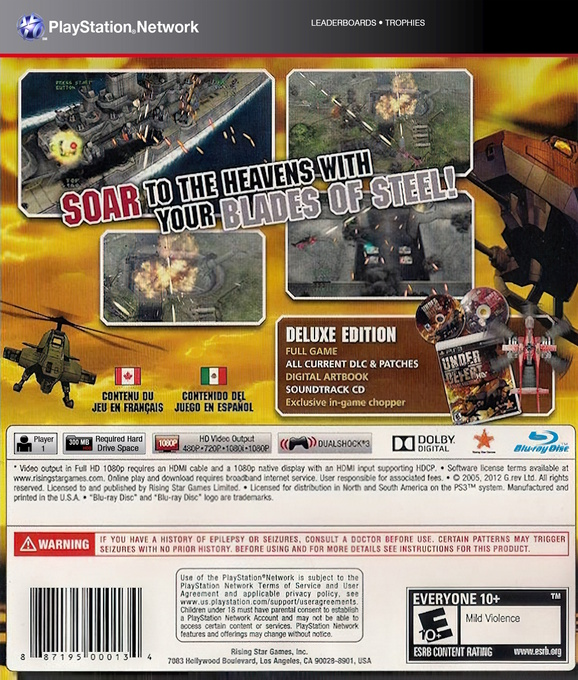 Under Defeat HD - Deluxe Edition — box-2D-back (US)