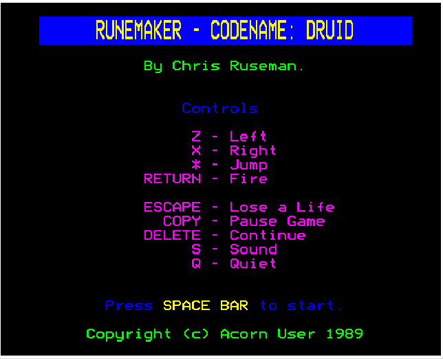 Runemaker - Codename: Druid — sstitle (WOR)