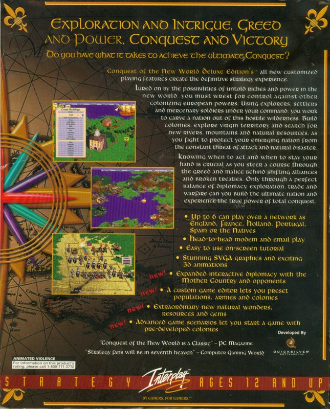 Conquest Of The New World Deluxe — box-2D-back (US)