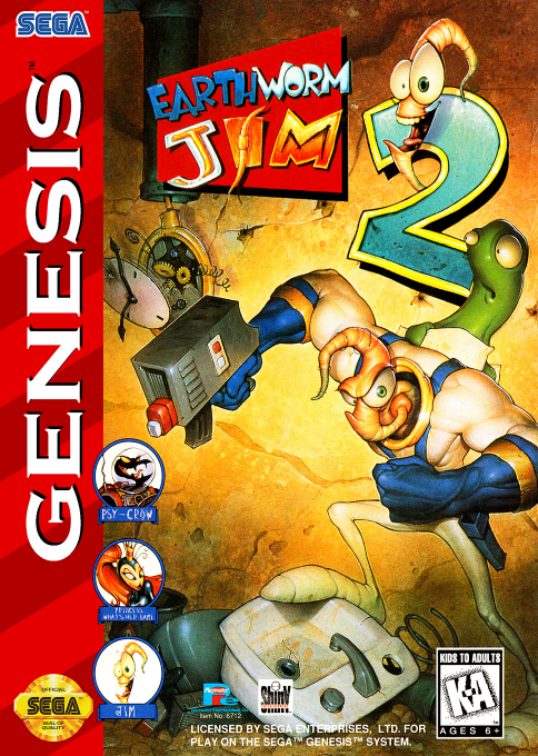 Earthworm Jim 2 box art