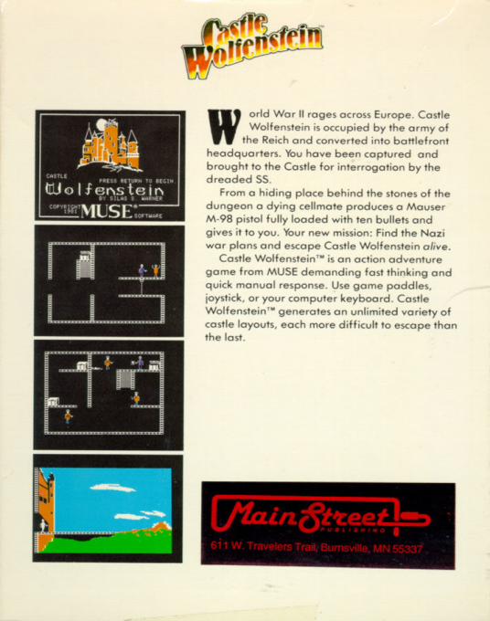 Castle Wolfenstein — box-2D-back (US)