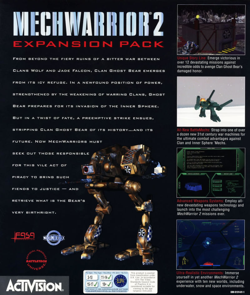 MechWarrior 2: Ghost Bear's Legacy — box-2D-back (US)