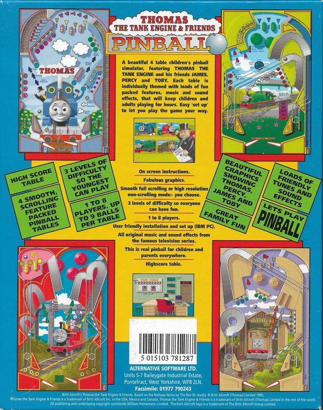 Thomas the Tank Engine and Friends Pinball — box-2D-back (EU)