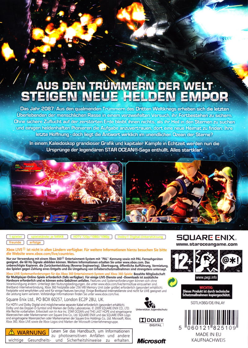 Star Ocean - The Last Hope — box-2D-back (DE)