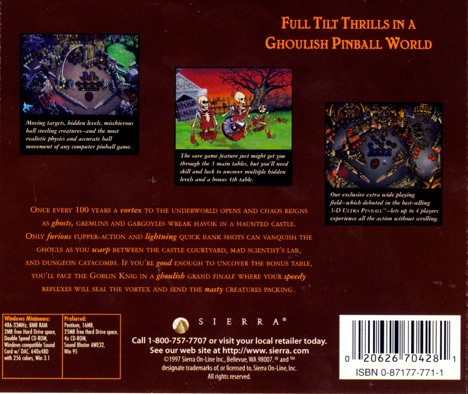 3-D Ultra Pinball: Creep Night — box-2D-back (US)