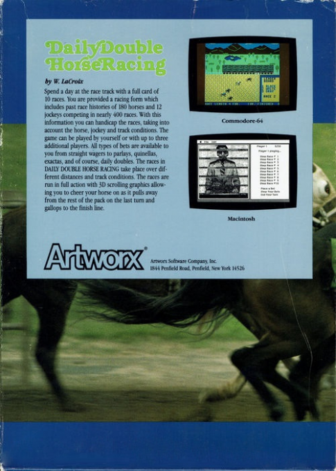 Daily Double Horse Racing — box-2D-back (US)