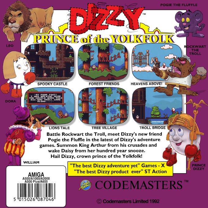 Dizzy - Prince of the Yolkfolk — box-2D-back (EU)