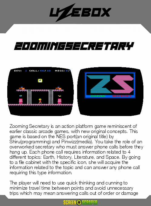 Zooming Secretary — box-2D-back (SS)