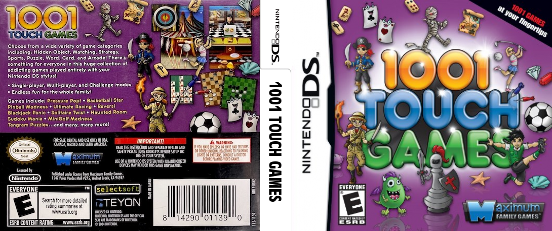 1001 Touch Games — box-texture (US)
