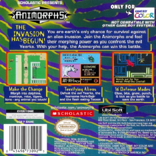 Animorphs — box-2D-back (US)