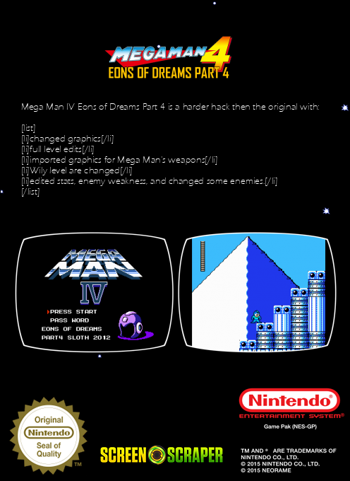 MegaMan IV : Eons Of Dreams Part 4 — box-2D-back (SS)