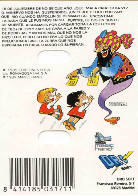 Zipi Y Zape — box-2D-back (SP)