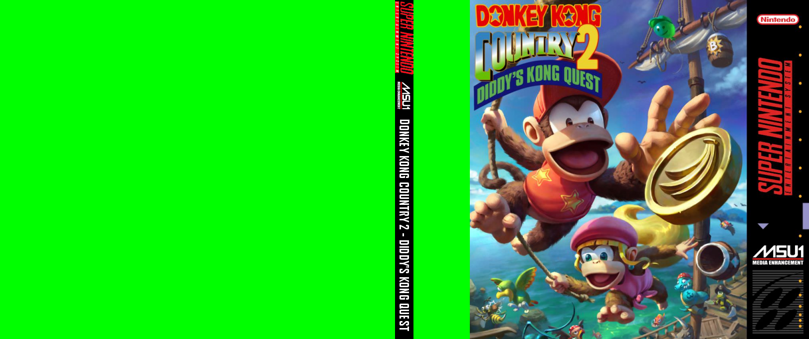 Donkey Kong Country 2 : Diddy's Kong Quest — box-texture (US)