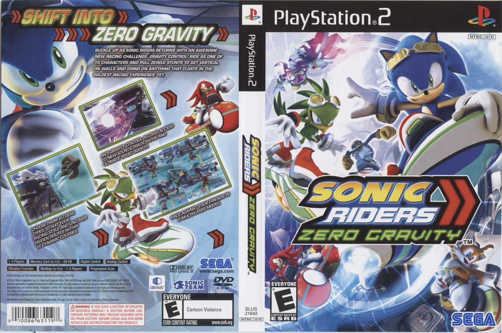 Sonic Riders Zero Gravity — box-texture (US)