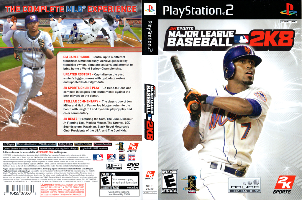 Major League Baseball 2K8 — box-texture (US)