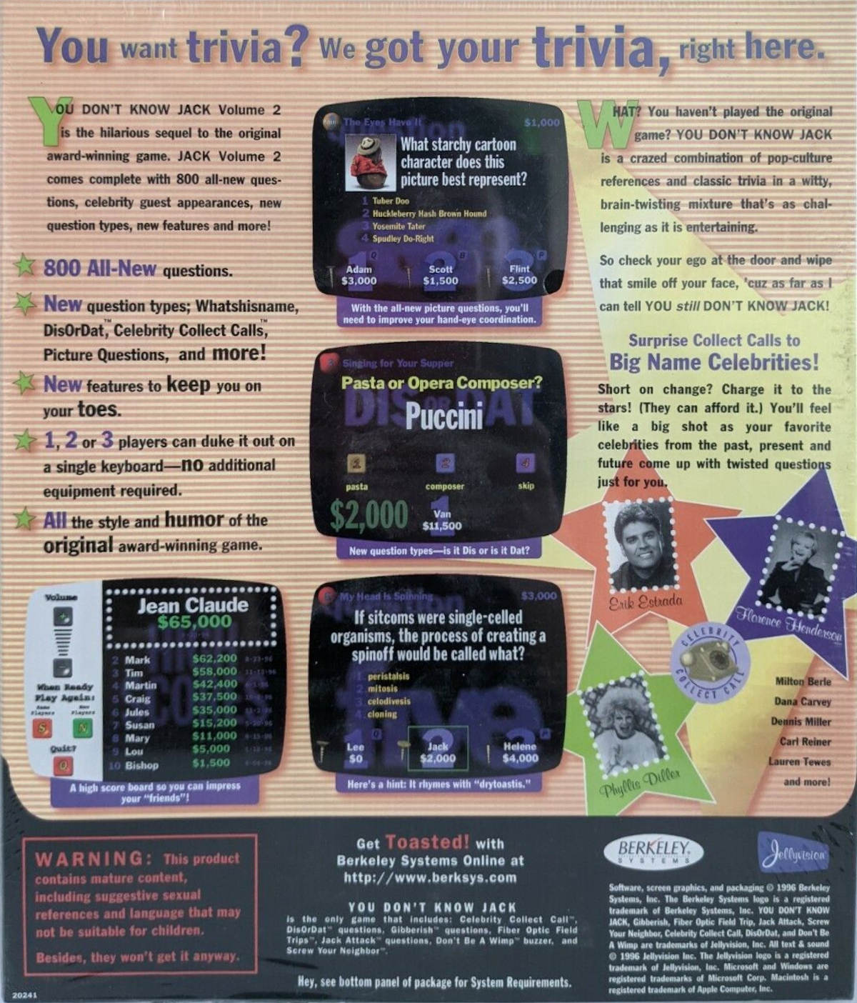 You Don't Know Jack: Volume 2 — box-2D-back (US)