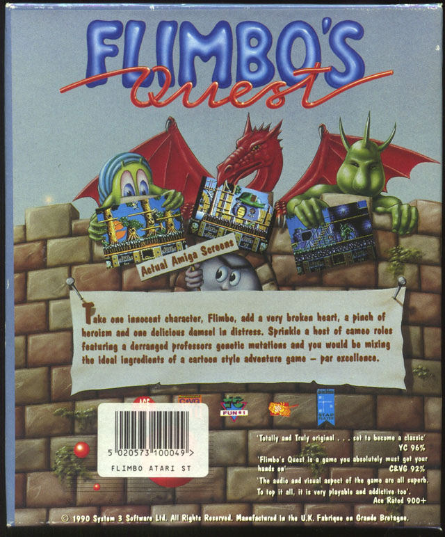 Flimbo's Quest — box-2D-back (EU)