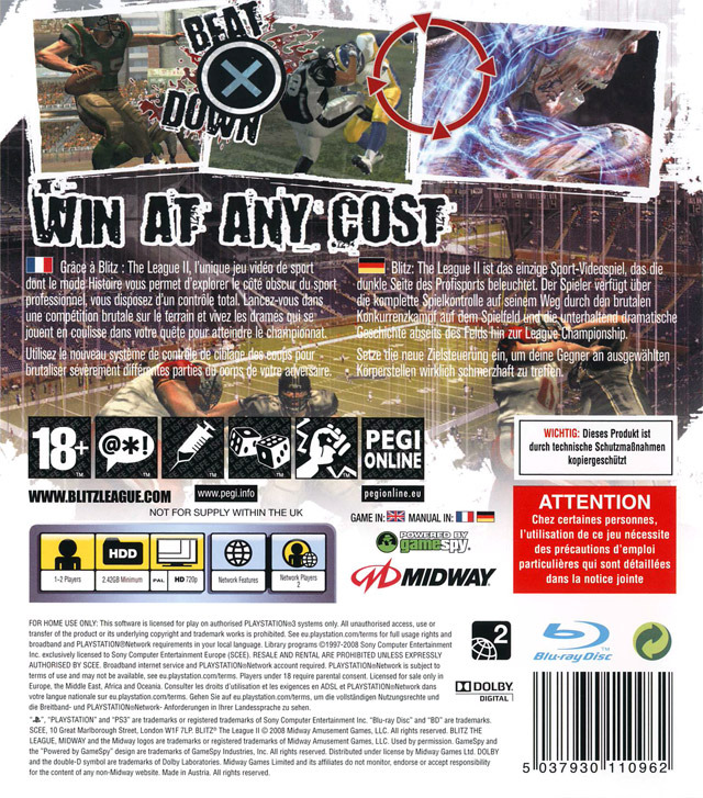 Blitz - The League 2 — box-2D-back (EU)