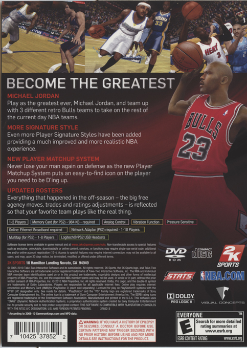 NBA 2K11 — box-2D-back (US)