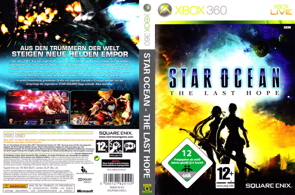 Star Ocean - The Last Hope — box-texture (DE)