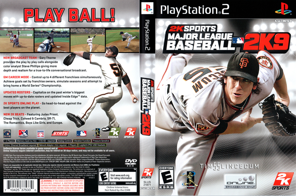 Major League Baseball 2K9 — box-texture (US)