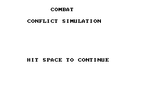 Combat: Conflict Simulation box art