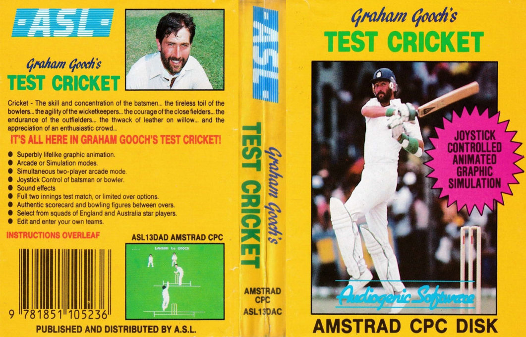 Graham Gooch's Test Cricket — box-texture (EU)