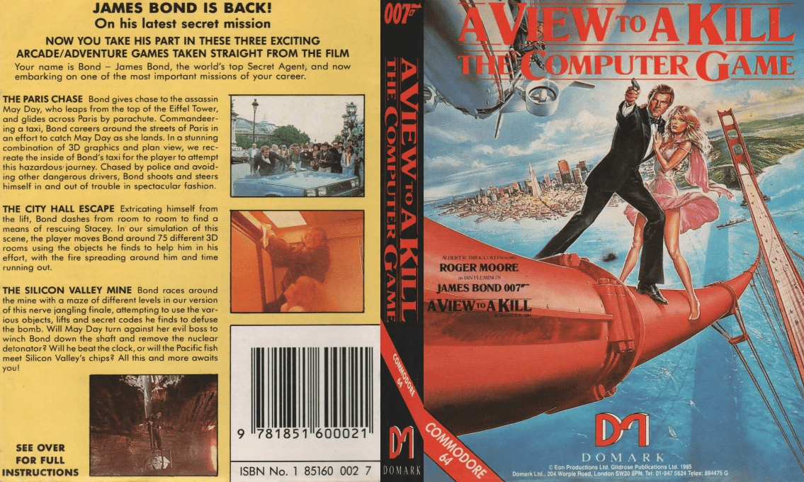 A View to a Kill - The Computer Game — box-texture (EU)