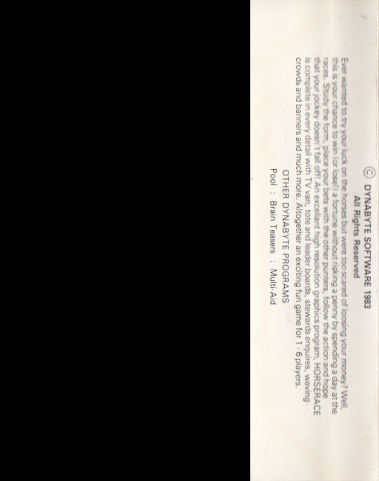 Horse Race — box-2D-back (EU)