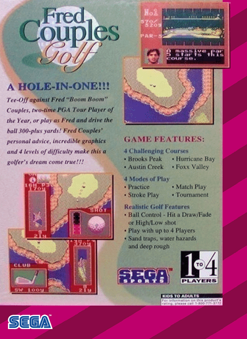 Fred Couples' Golf — box-2D-back (US)