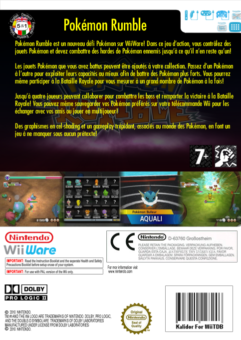 Pokémon Rumble — box-2D-back (FR)