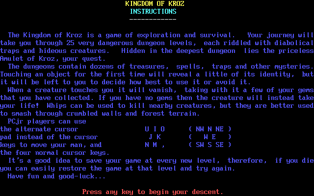 Kingdom of Kroz box art