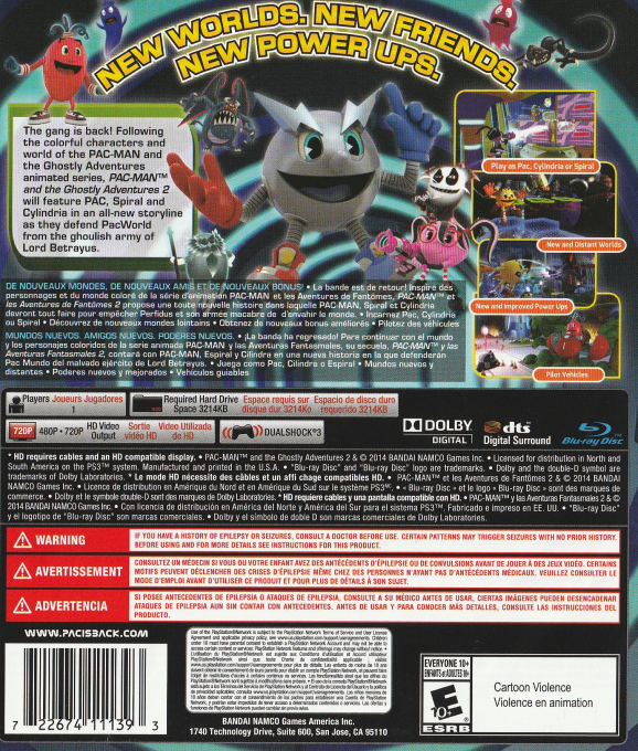 Pac-Man and the Ghostly Adventures 2 — box-2D-back (CA)