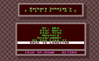 The Puzzle Page #148 — ss (WOR)