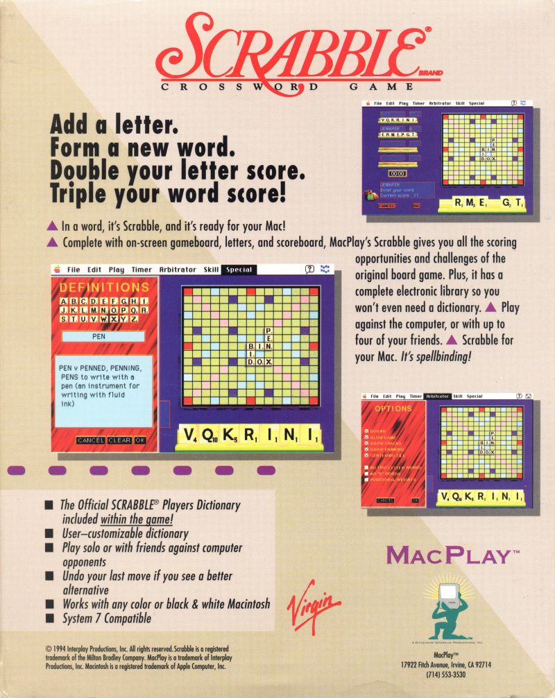 Deluxe Scrabble for Windows — box-2D-back (US)
