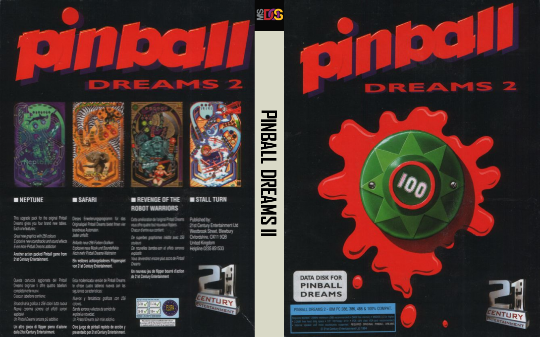 Pinball Dreams 2 — box-texture (EU)