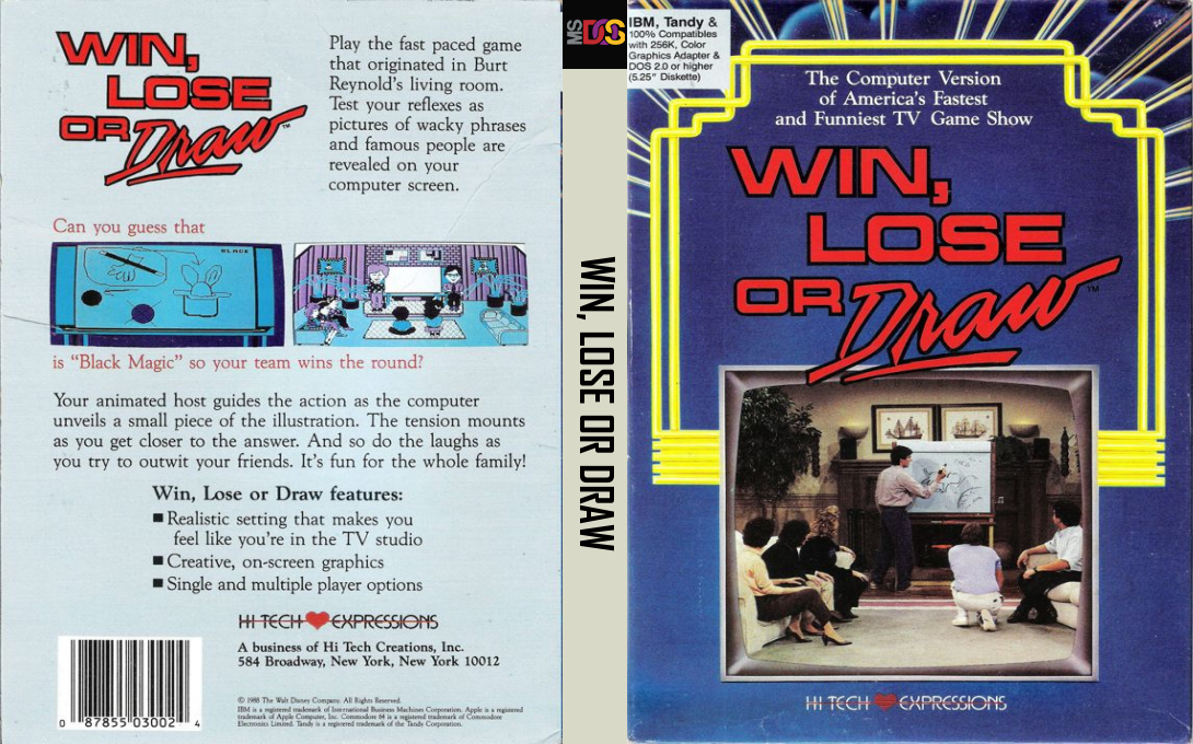 Win, Lose or Draw — box-texture (US)