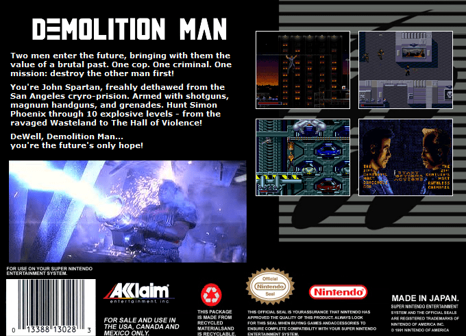 Demolition Man — box-2D-back (US)