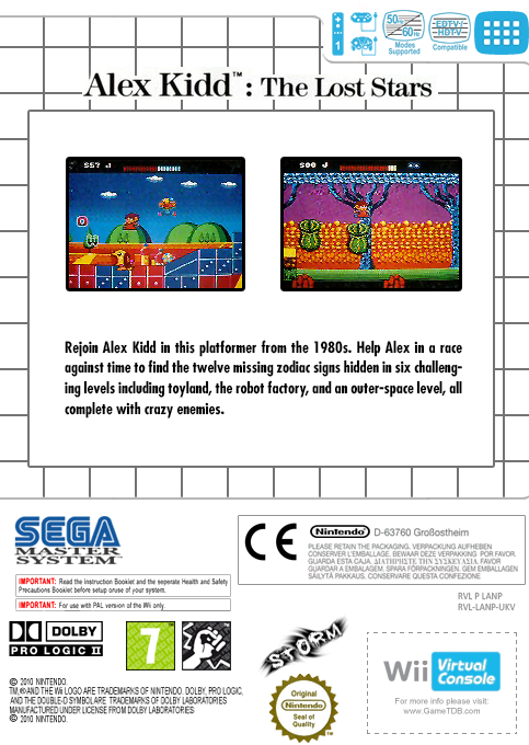 Alex Kidd: The Lost Stars — box-2D-back (EU)