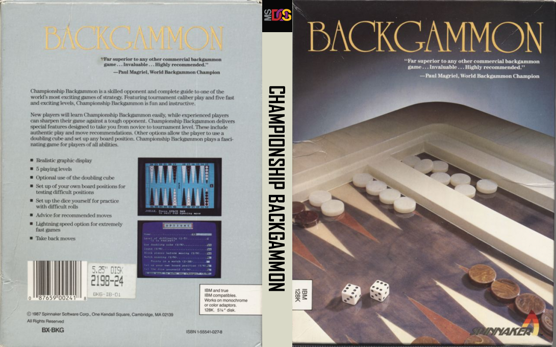 Championship Backgammon — box-texture (US)