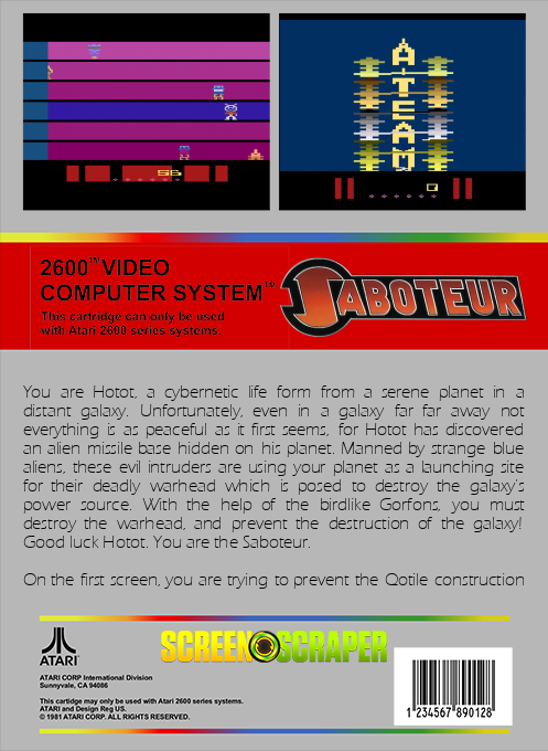 Saboteur — box-2D-back (SS)