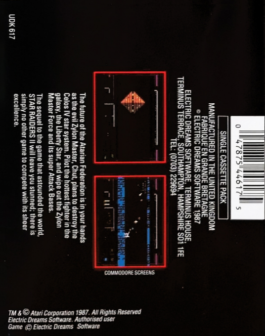 Star Raiders 2 — box-2D-back (EU)