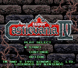 Super Castlevania IV — sstitle (WOR)